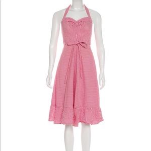 Marc Jacobs size 2 red white striped halter dress